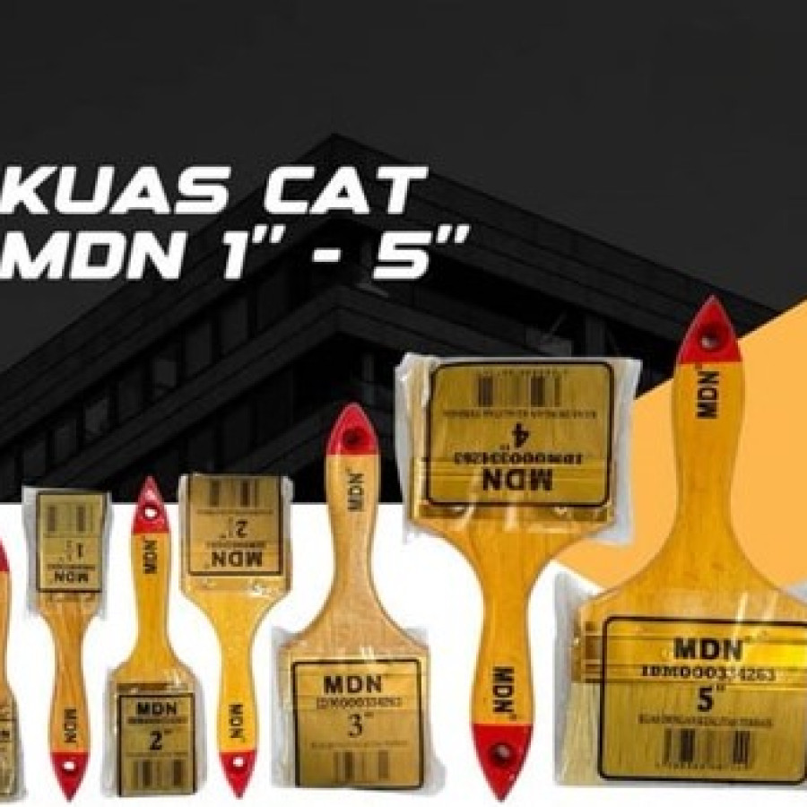 Kuas Gagang kayu, Uk. 2 inch- 3inch, Merk MDN