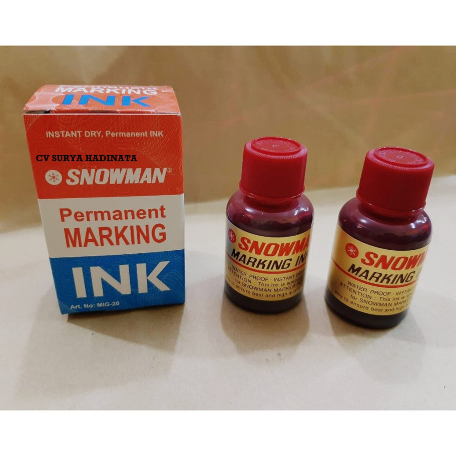 REFIL TINTA SPIDOL PERMANEN SNOWMAN MERAH