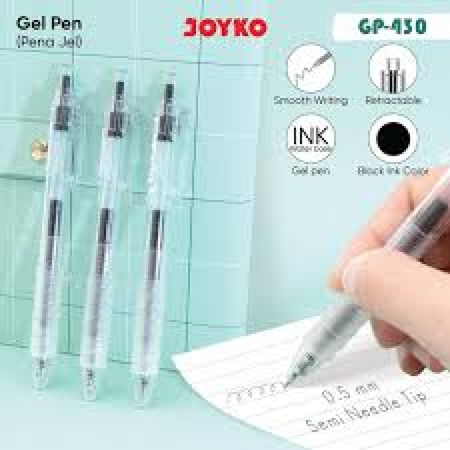 Gel Pen Joyko GP-430 - ISI 1 PAK 12 PCS - depan
