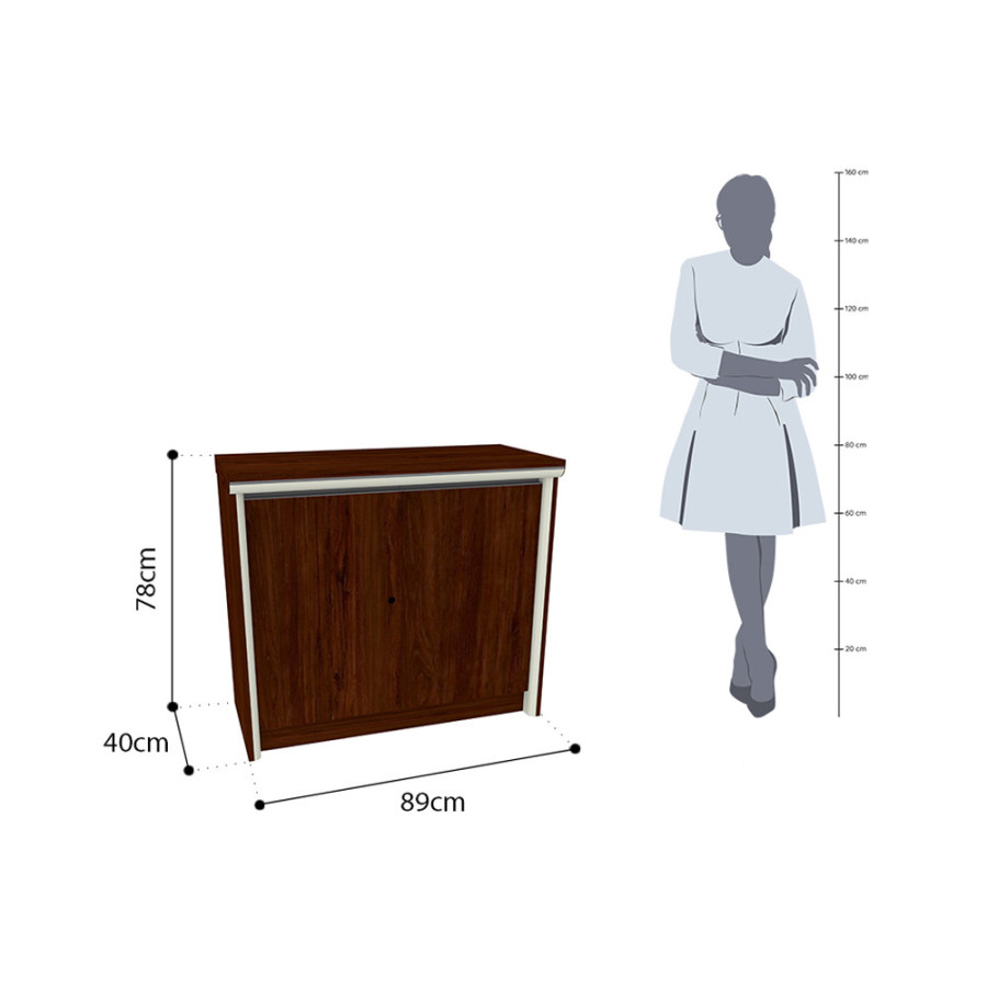 Meja Kabinet Credenza Kantor - depan