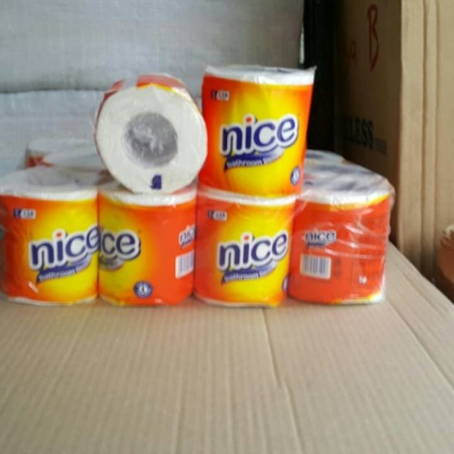 10 PC Tissue Gulung NICE - 10 PC Tissue Roll - Tissue Toilet NICE - depan