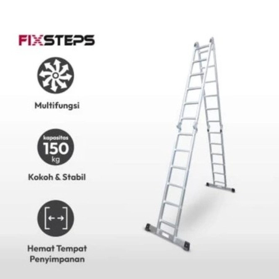 Fixsteps Tangga Lipat Aluminium 6.57 Mtr