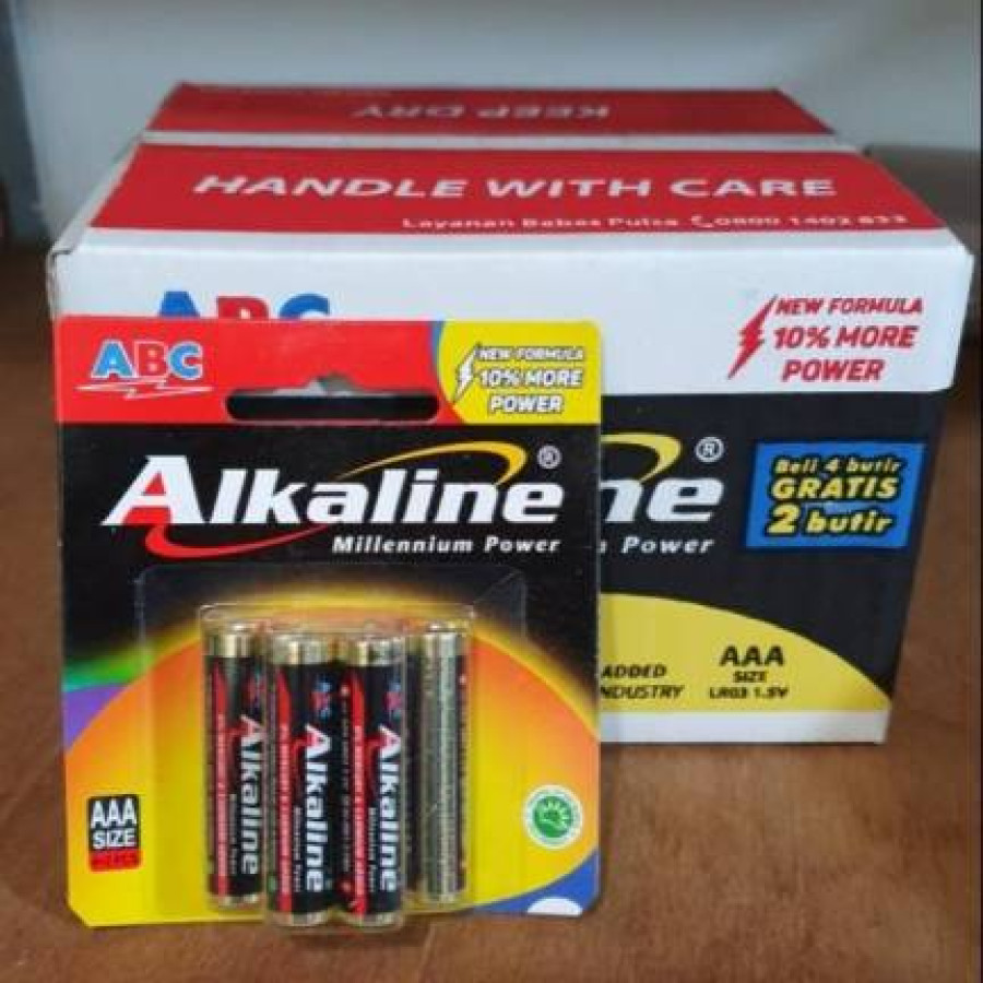 Baterai AAA, Isi: 4 Pcs ALKALINE