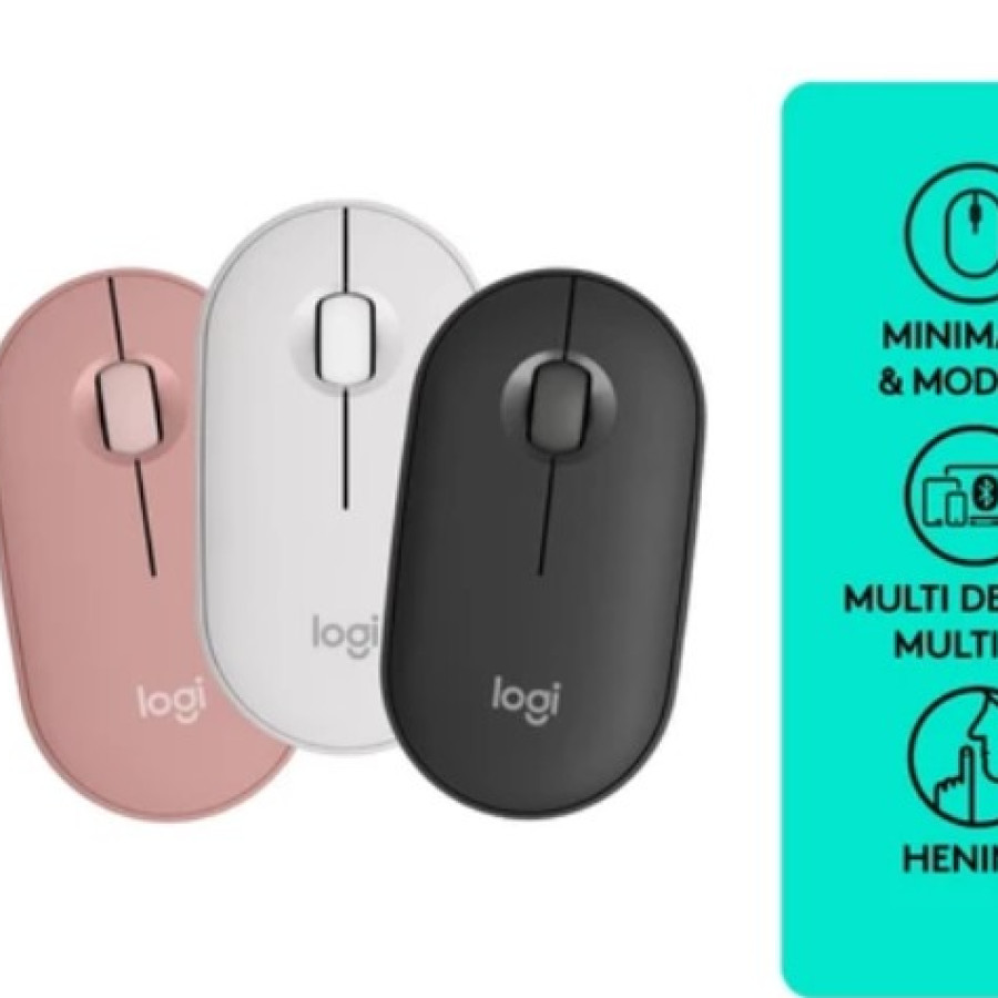 Logitech Pebble 2 M350s Mouse Wireless Bluetooth Slim Silent