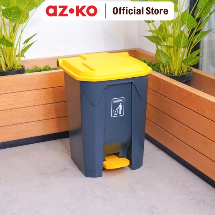 Tempat Sampah Injak 50 ltr Azko - depan