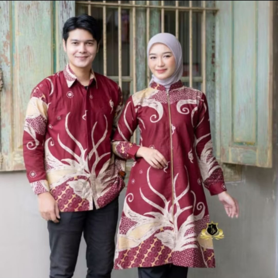 Pakaian Batik Atasan Lengan Panjang - detail