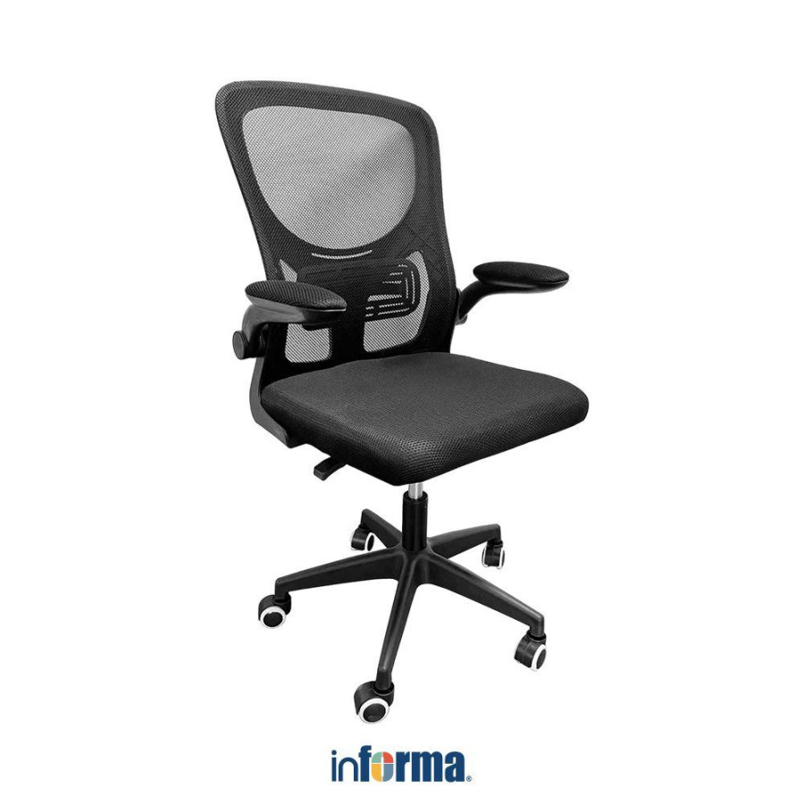 INFORMA ZIDAN KURSI KANTOR SANDARAN RENDAH - HITAM - utama