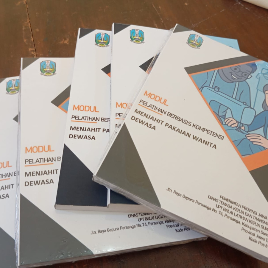 Buku Pedoman Pelatihan Menjahit Pakaian - samping