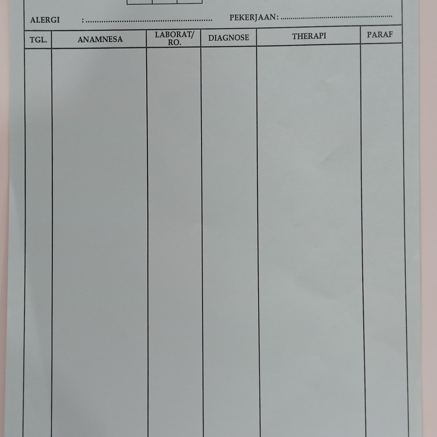 Kertas Catatan Medik (Biru)