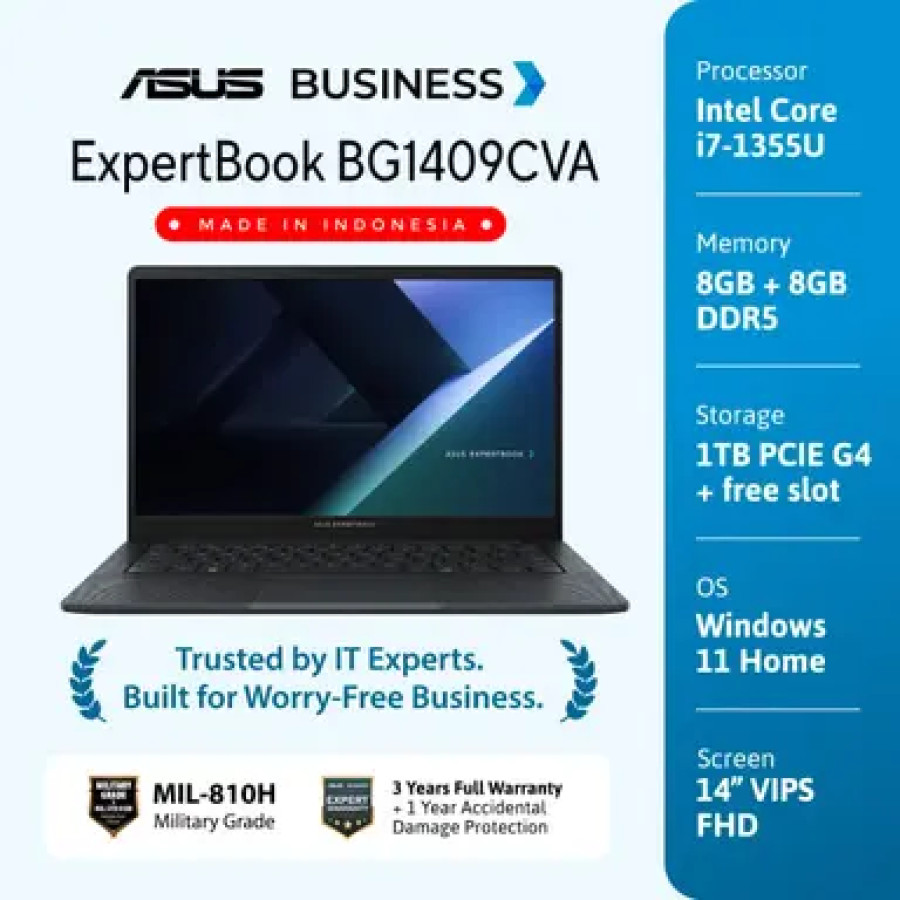 ASUS EXPERTBOOK BG1409CVA-S67110W i7/16GB DDR5/1TB SSD/Win Home