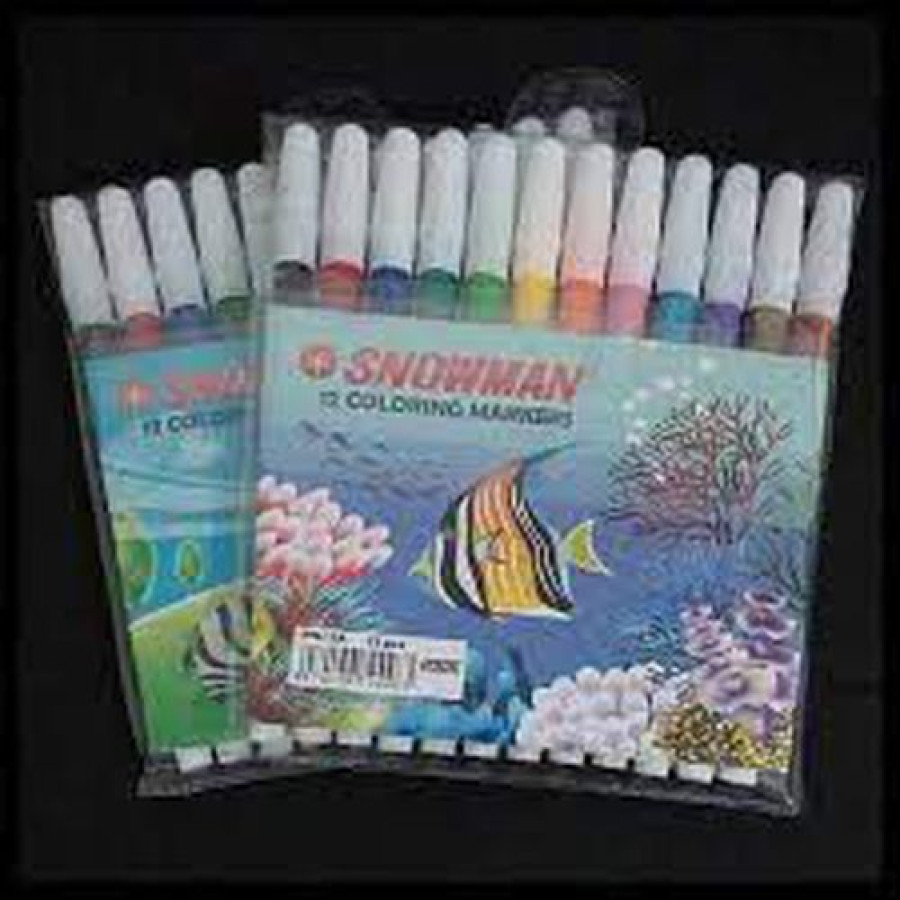 SPIDOL WARNA SNOWMAN