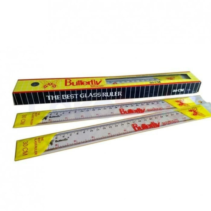 Penggaris Mika 30cm BUTTERFLY - utama