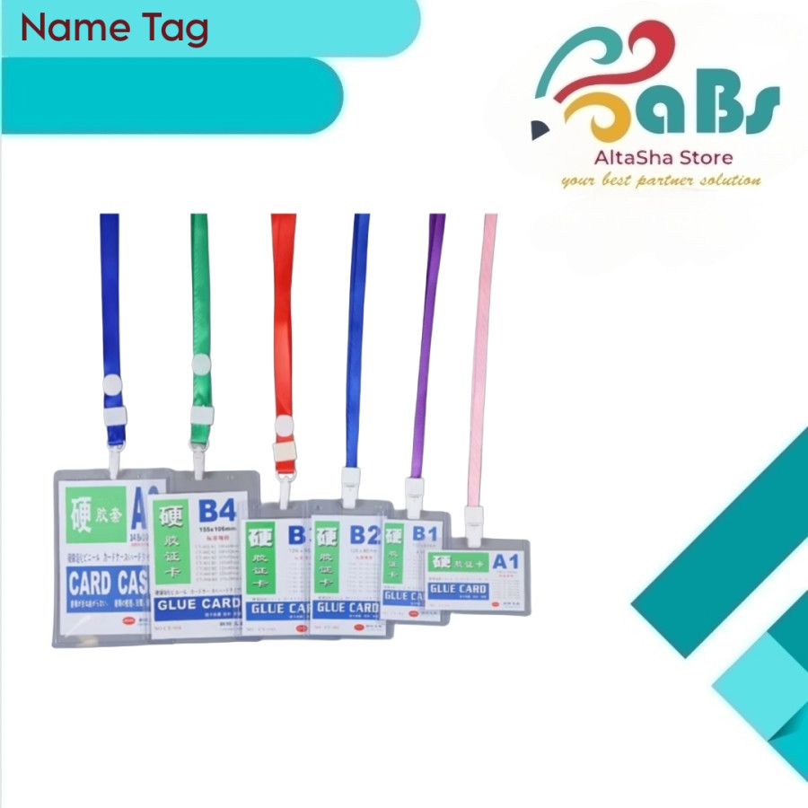 Name Tag Tali Panjang Glue Card