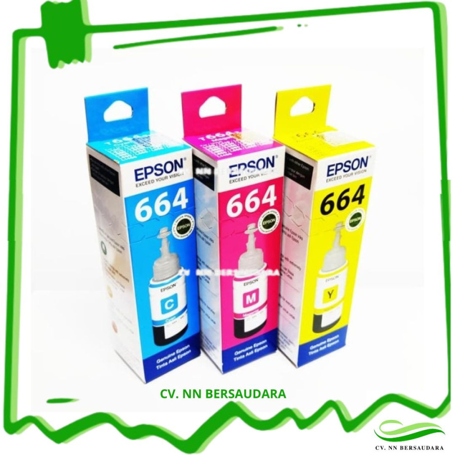 Tinta Epson T664 - Cyan, Magenta, Yellow