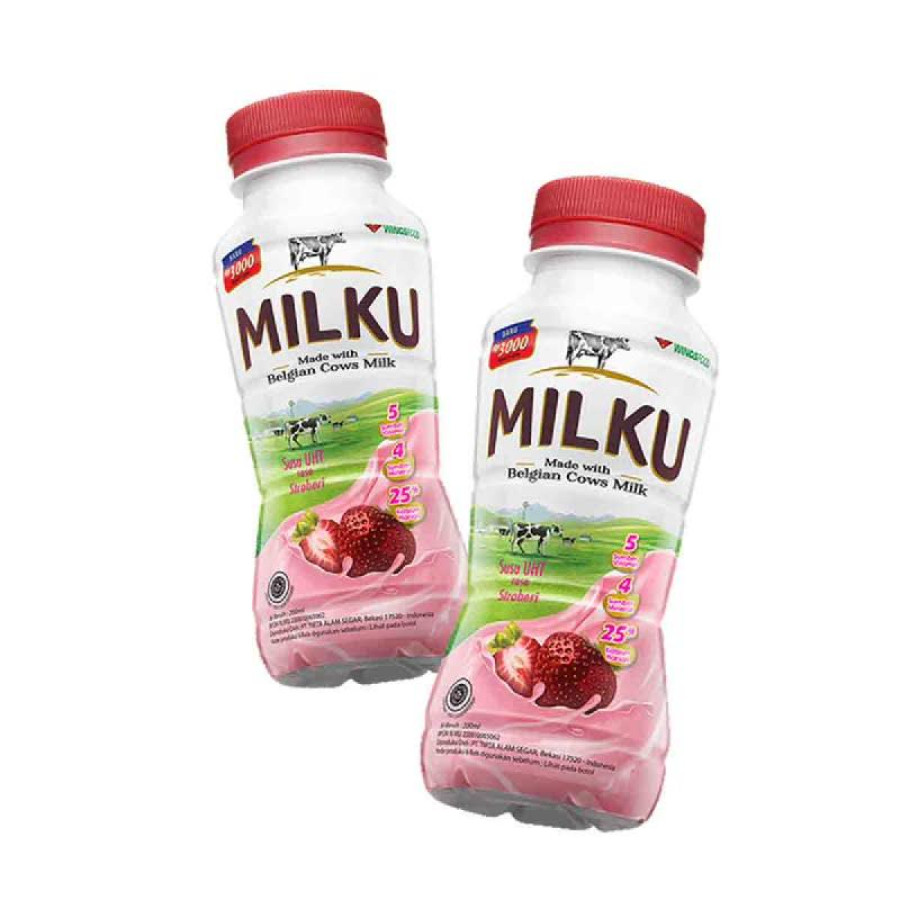 SUSU UHT MILKU - 200 ML - samping
