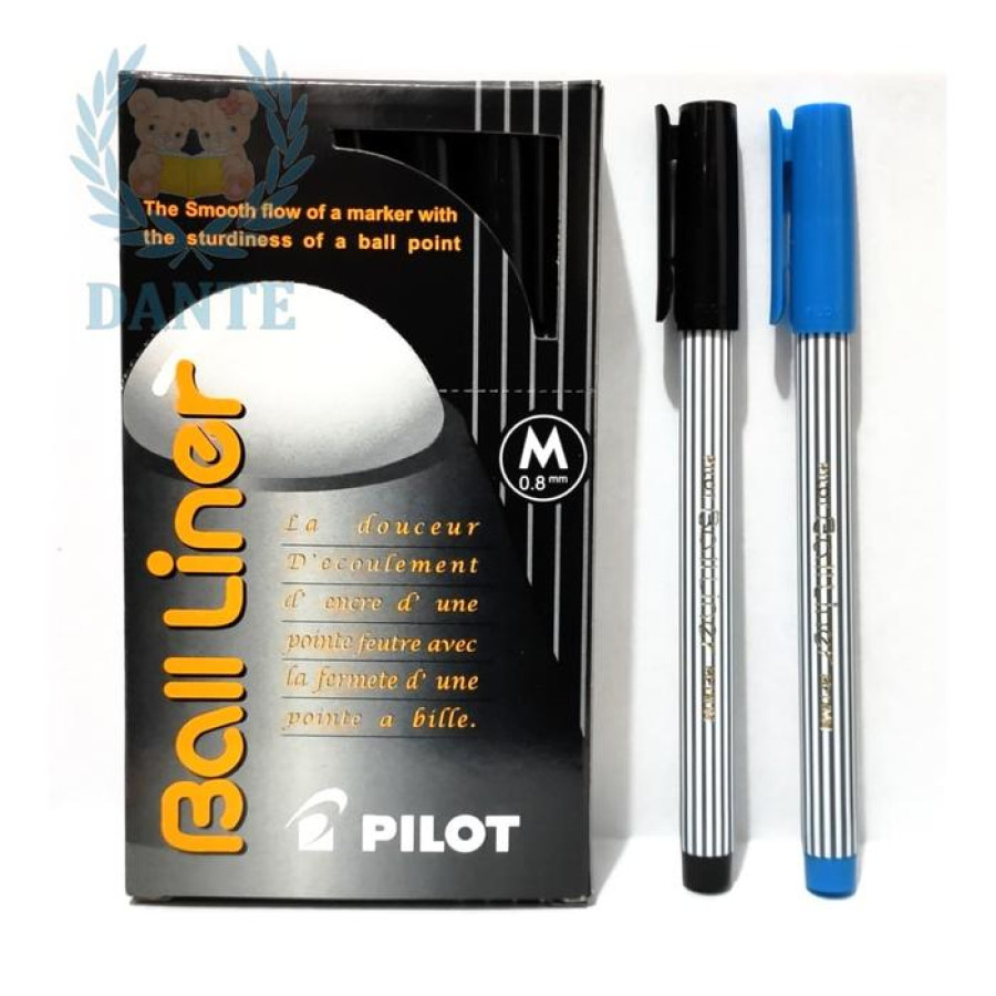 Pulpen Ball Liner Biru Medium 0.8mm