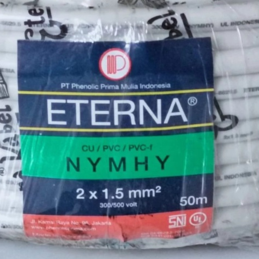 Kabel NYMHY 2x1,5 mm Eterna - depan