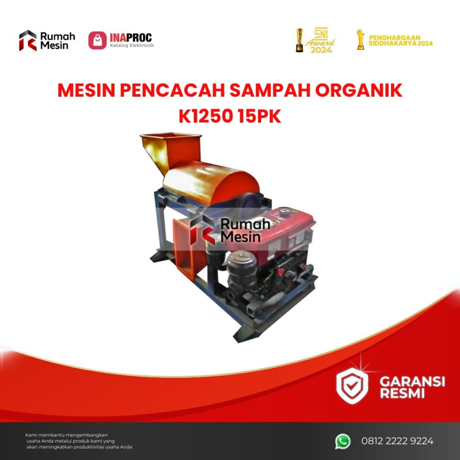 MESIN PENCACAH SAMPAH ORGANIK  1250 - depan
