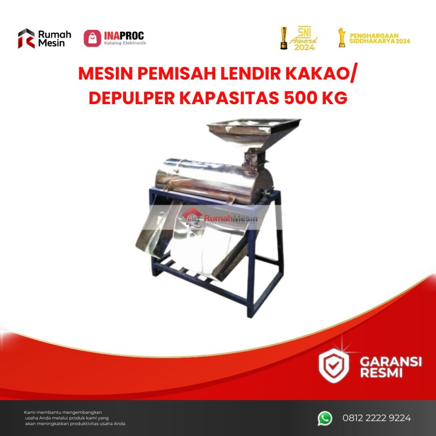 Mesin Pemisah Lendir Kakao / Depulper Kapasitas 500kg - depan
