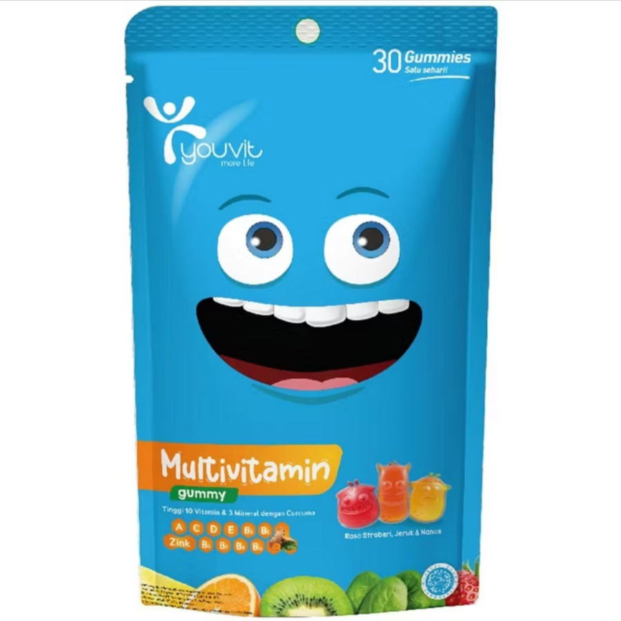 GUMMY MULTIVITAMIN YOUVIT VITAMIN  A, B Kompleks , C, D , E ,1