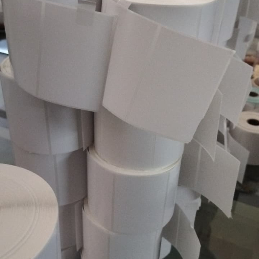 Blank Label Semi Coated 65mm x 50mm