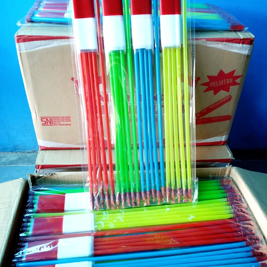 Bendera merah putih Stick Plastik + Pluit - depan