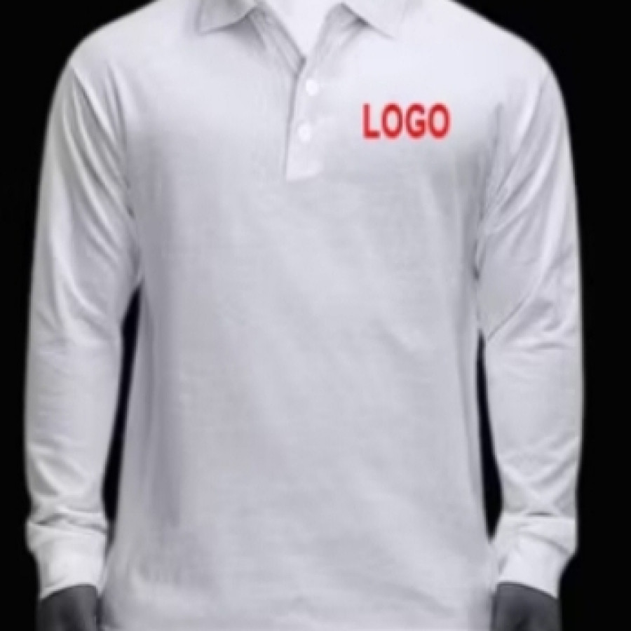 Kaos lengan panjang kerah sablon - utama