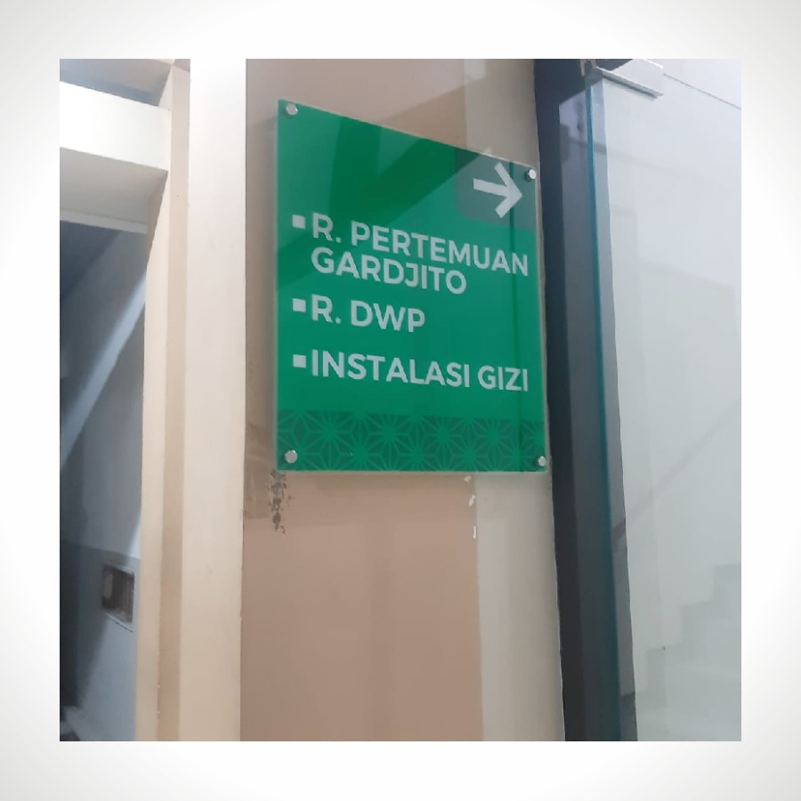 AKRILIK SIGN PETUNJUK ARAH + JASA PASANG - utama