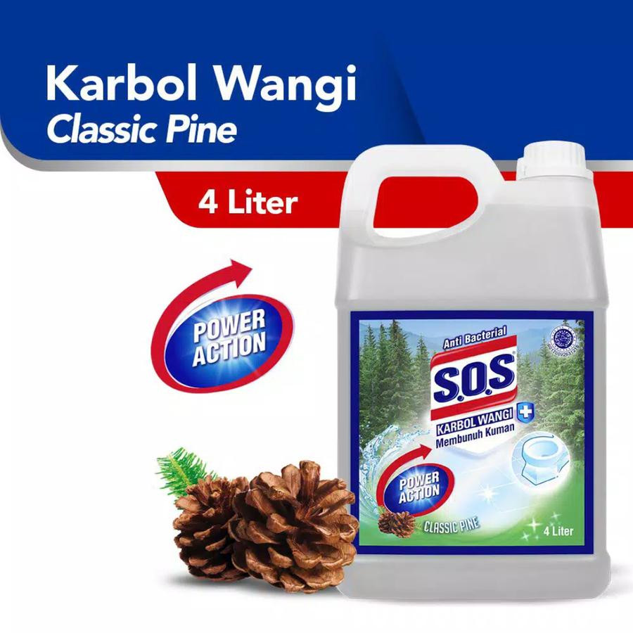 SOS Karbol Wangi Pembersih Lantai Anti Kuman - 4 Liter - detail