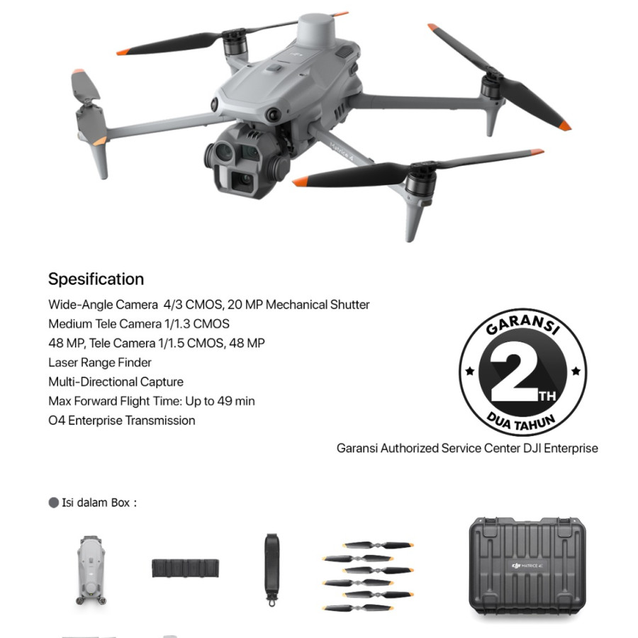 DJI ENT Drone Matrice 4 Enterprise - Training dan Sertifikasi