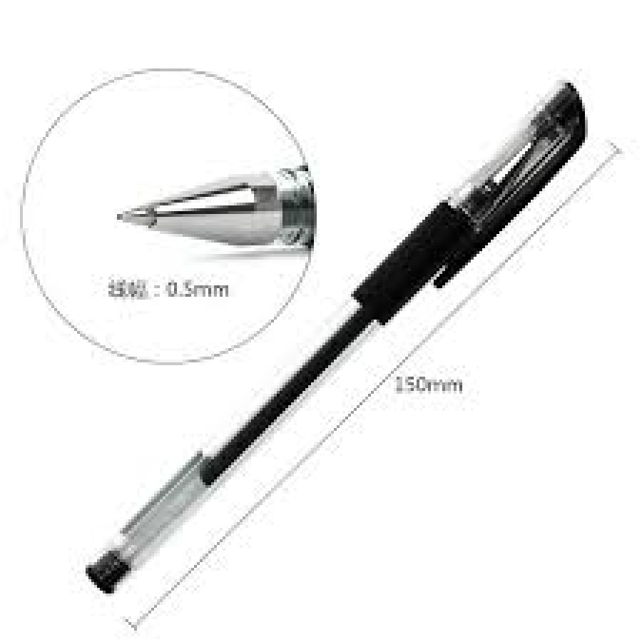Ballpoint (Gel, warna hitam) (Merk Joyko, Arrix, Kenko, DLL) - utama