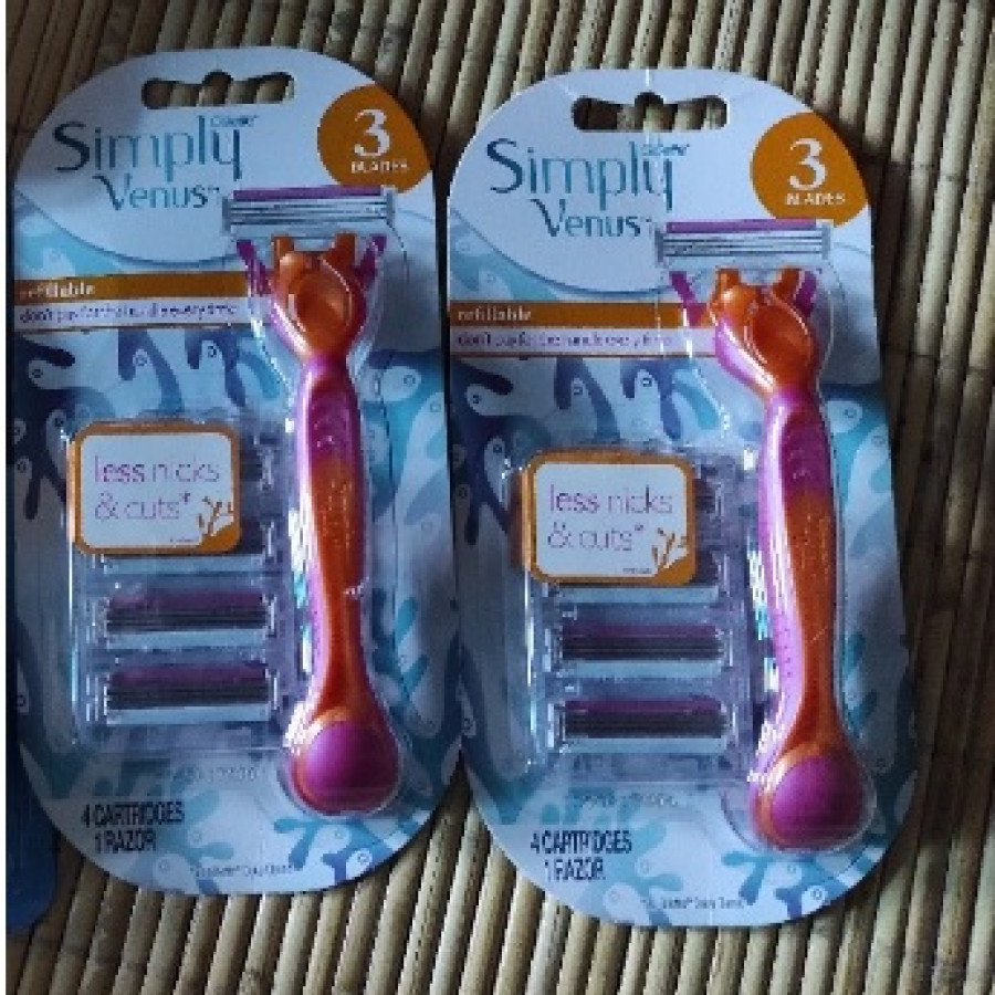 Pisau cukur wanita Gillette Venus Soft refil 3 mata pisau