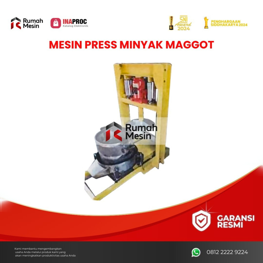 MESIN PRESS MINYAK MAGGOT - depan