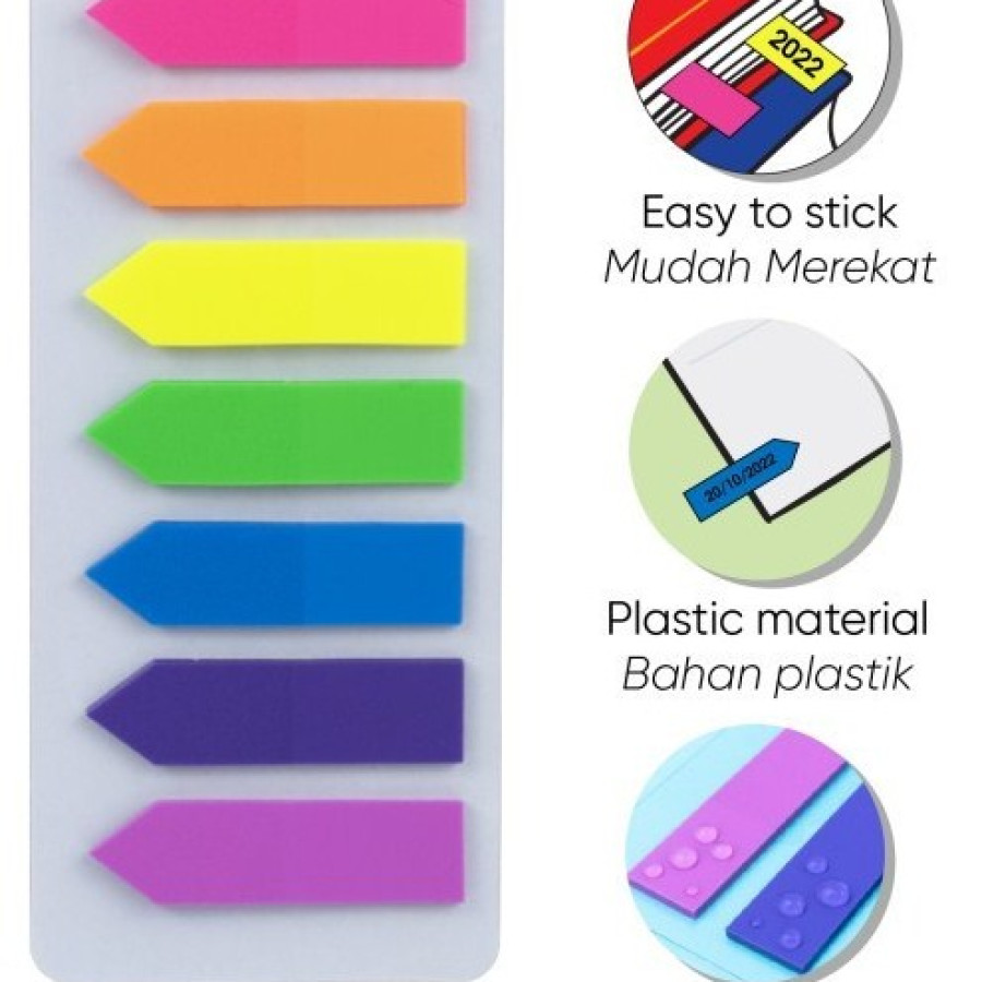 STICKY NOTES bentuk Panah bahan Plastik - utama