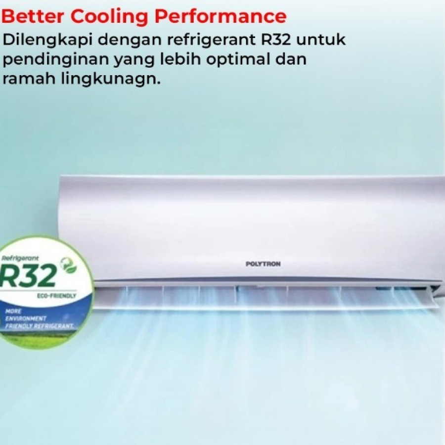 AC SPLIT 2 PK POLYTRON STANDARD PAC 18VH - depan