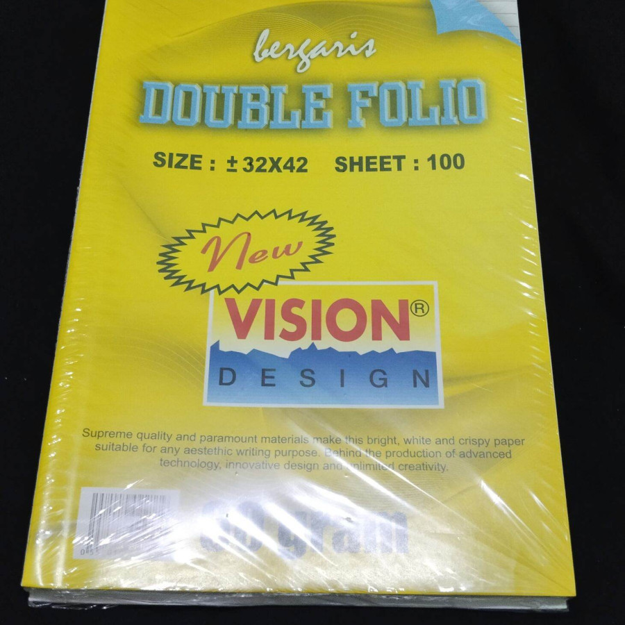 DOUBLE FOLIO BERGARIS 1 pak Merk VISION