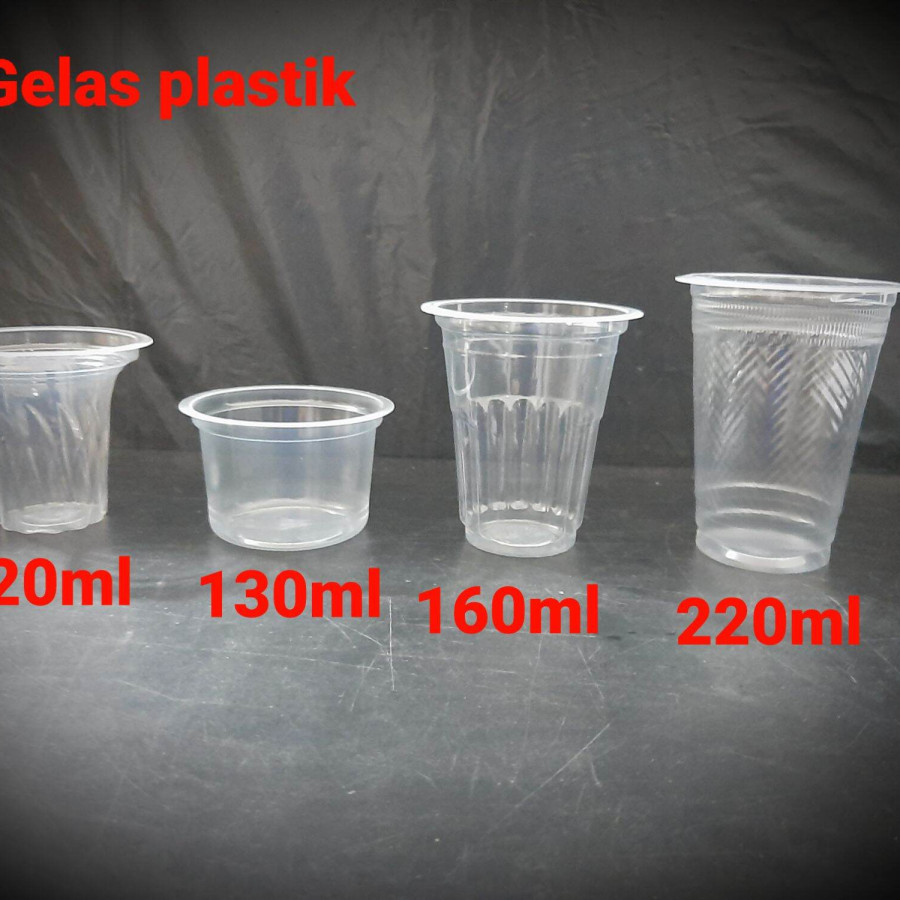 Gelas Plastik 120ml / Cup MERAK 120ml - depan