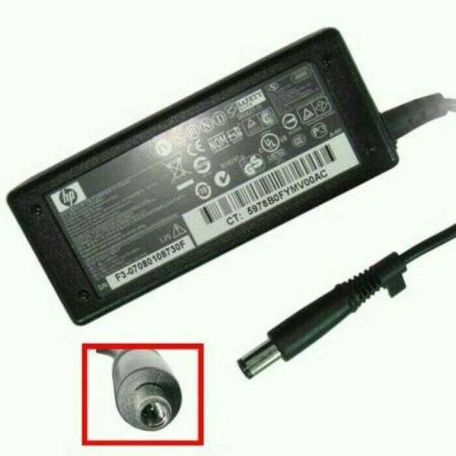 Adaptor Charger PC HP AIO 19.5V 3.33A 65W (original OEM) - depan