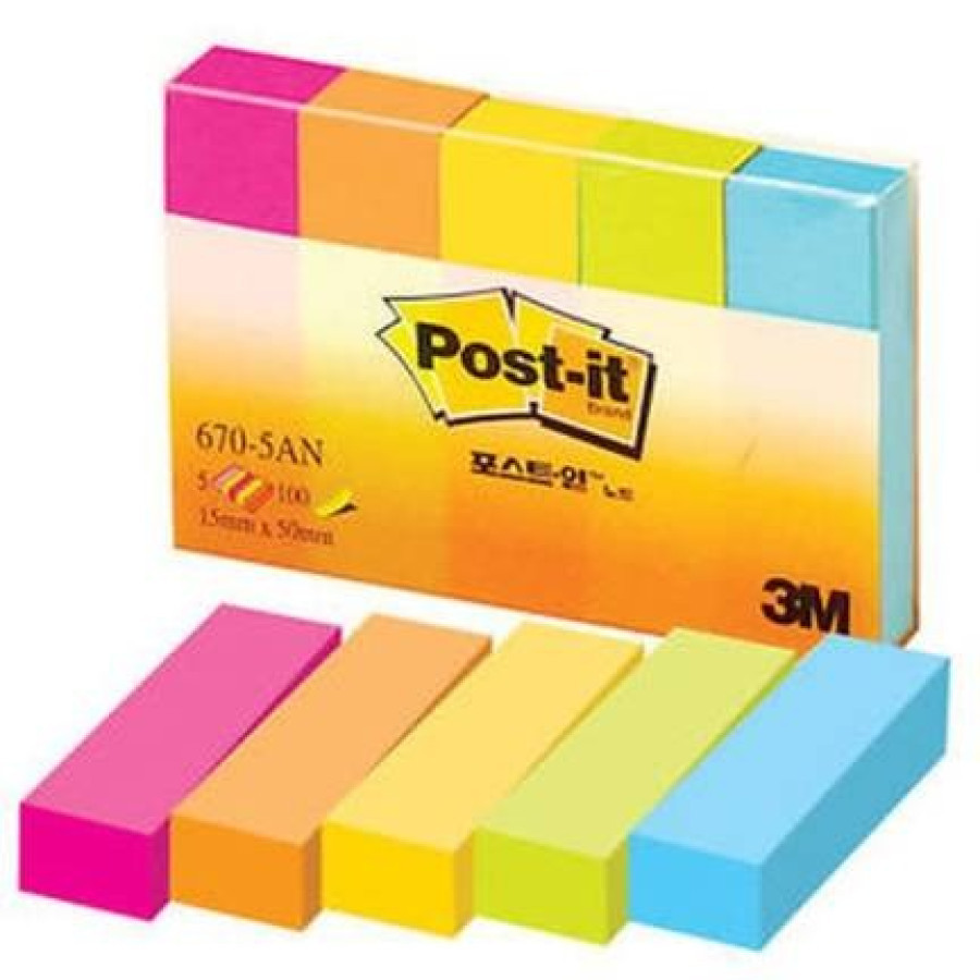Post It Flags 5 Warna, 0,6 x 2 Inch