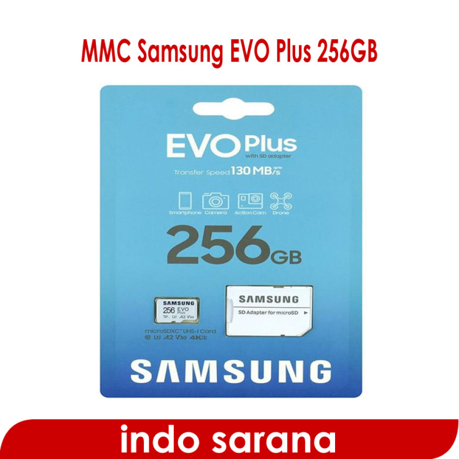 MMC Samsung Micro SDXC EVO Plus Speed Class U3 A2 V30  256 GB