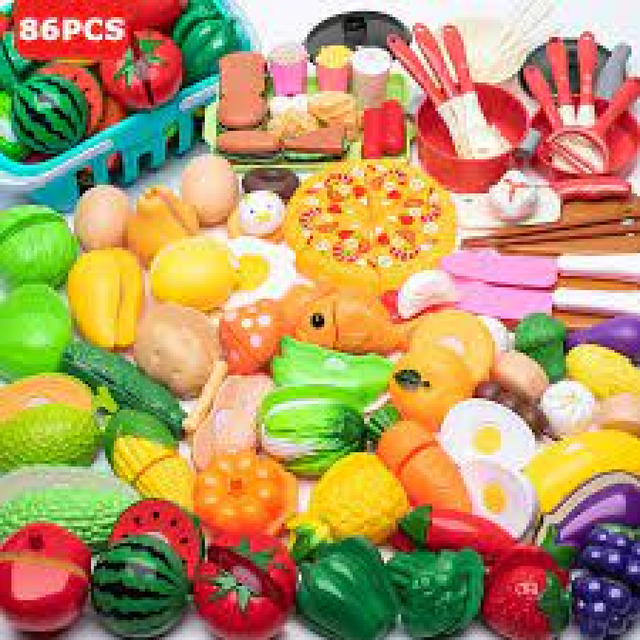 Mainan Potong Buah 86Pcs Dapur Anak Mainan Kitchen Set - depan
