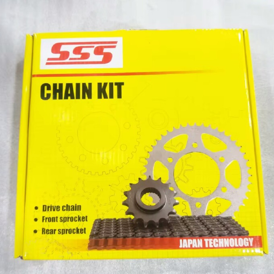 Gear set kawasaki KLX 150 SSS CHAIN KIT - depan