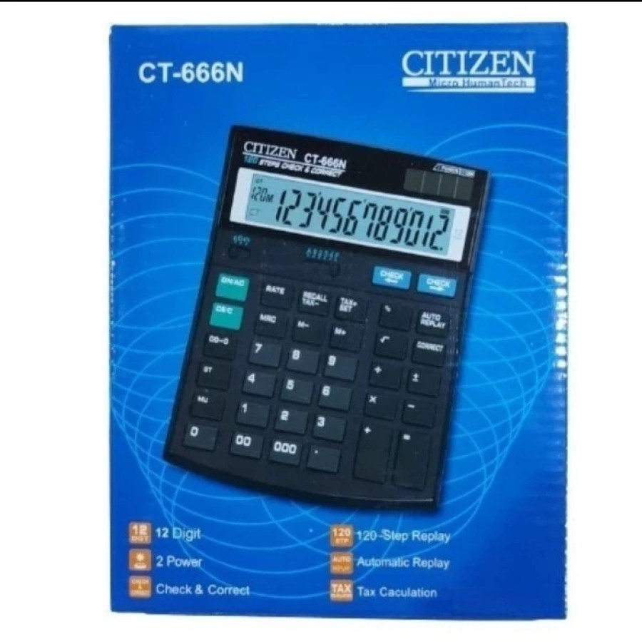 Kalkulator 12 Digit Citizen - samping