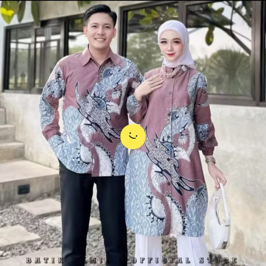 Baju Batik Lengan Panjang Pria Wanita - detail