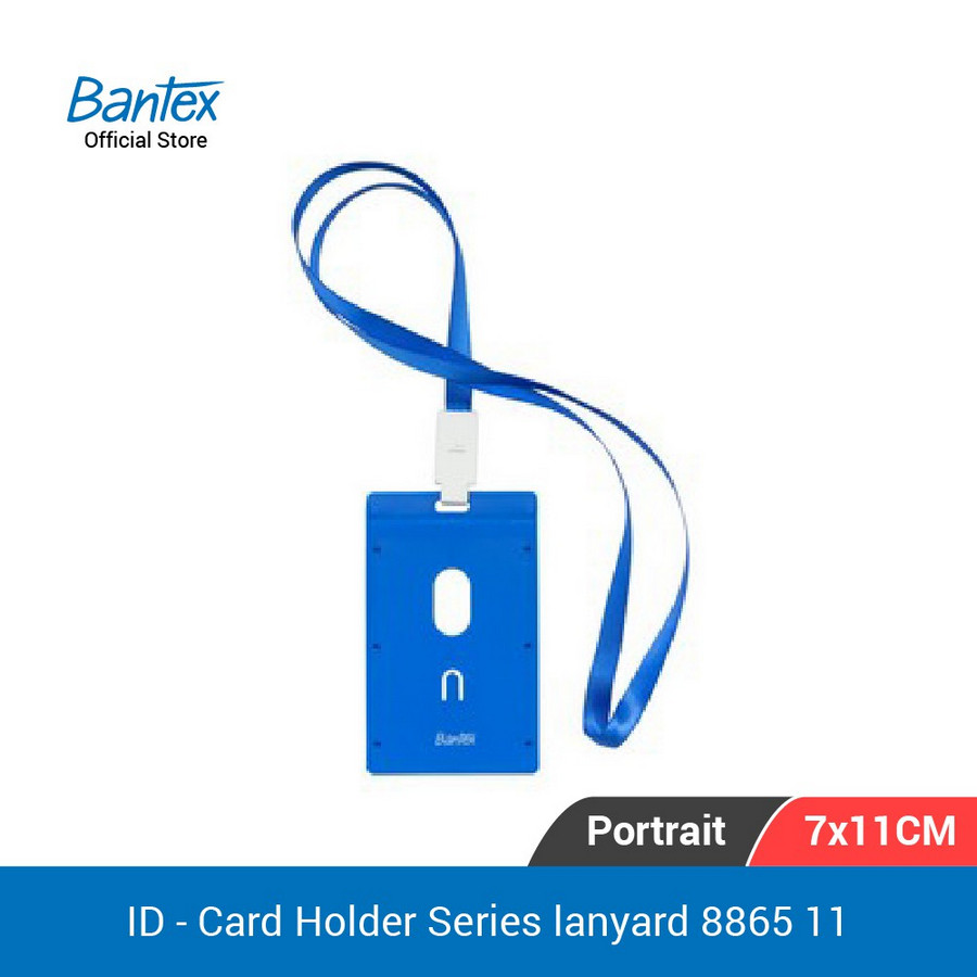 Kalung ID Card Bantex Lanyard Ukuran 54 x 90 mm Lanscape/Portrait - depan