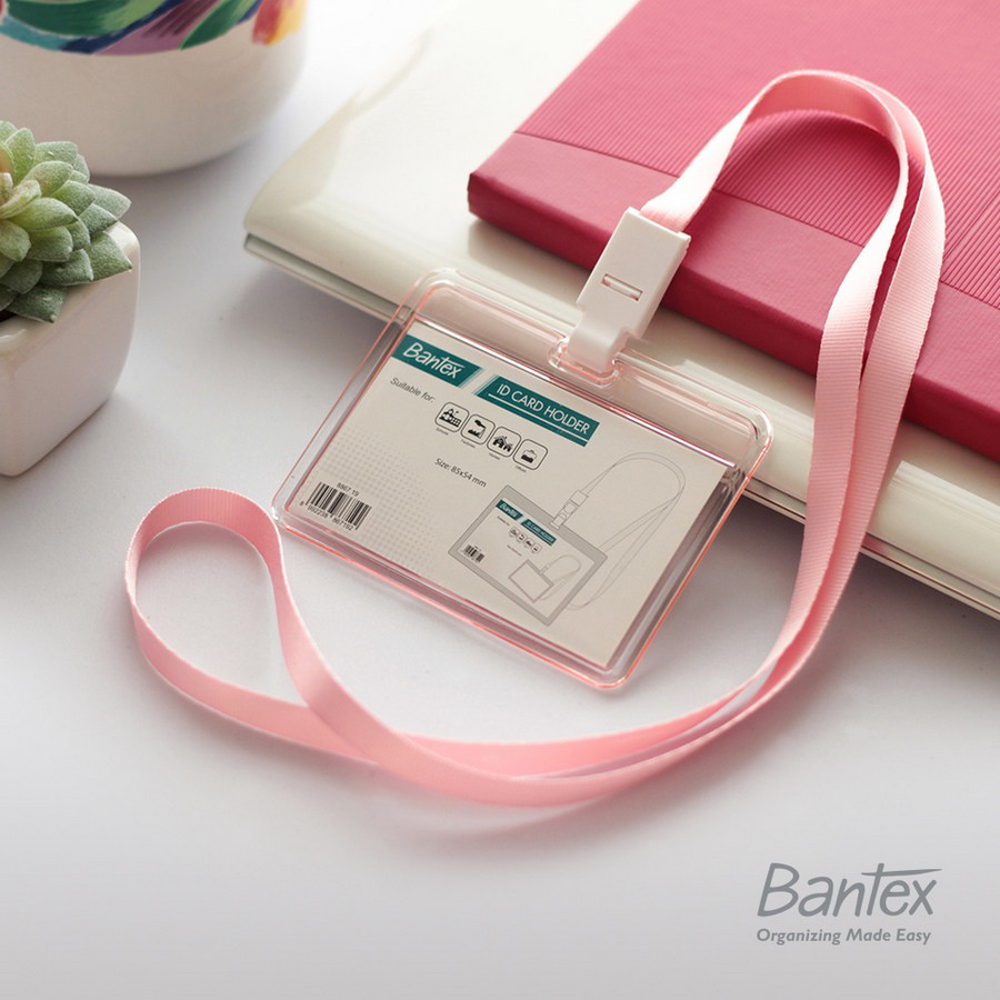 Kalung ID Card Bantex Lanyard Ukuran 85 x 54 mm Lanscape/Portrait - detail