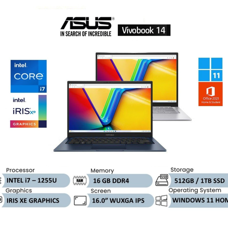 ASUS Vivobook Core i7 16GB RAM
