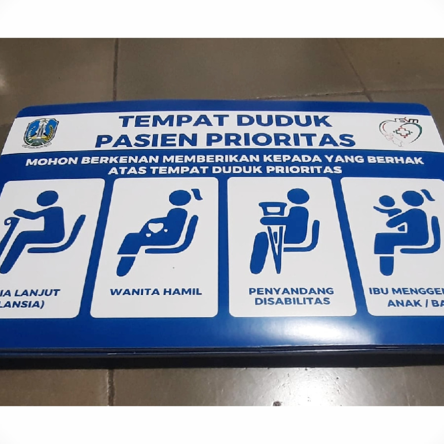 STIKER VINYL KURSI PRIORITAS UKURAN A4 - detail