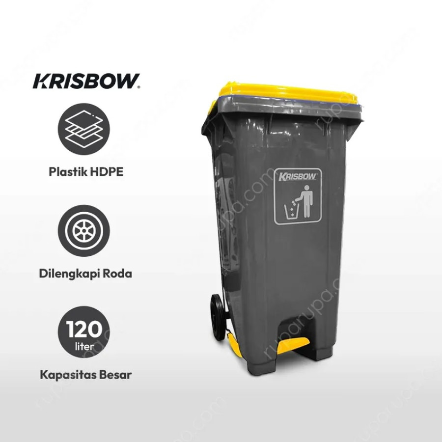 AZKO Krisbow Tempat Sampah Outdoor 120 ltr - detail