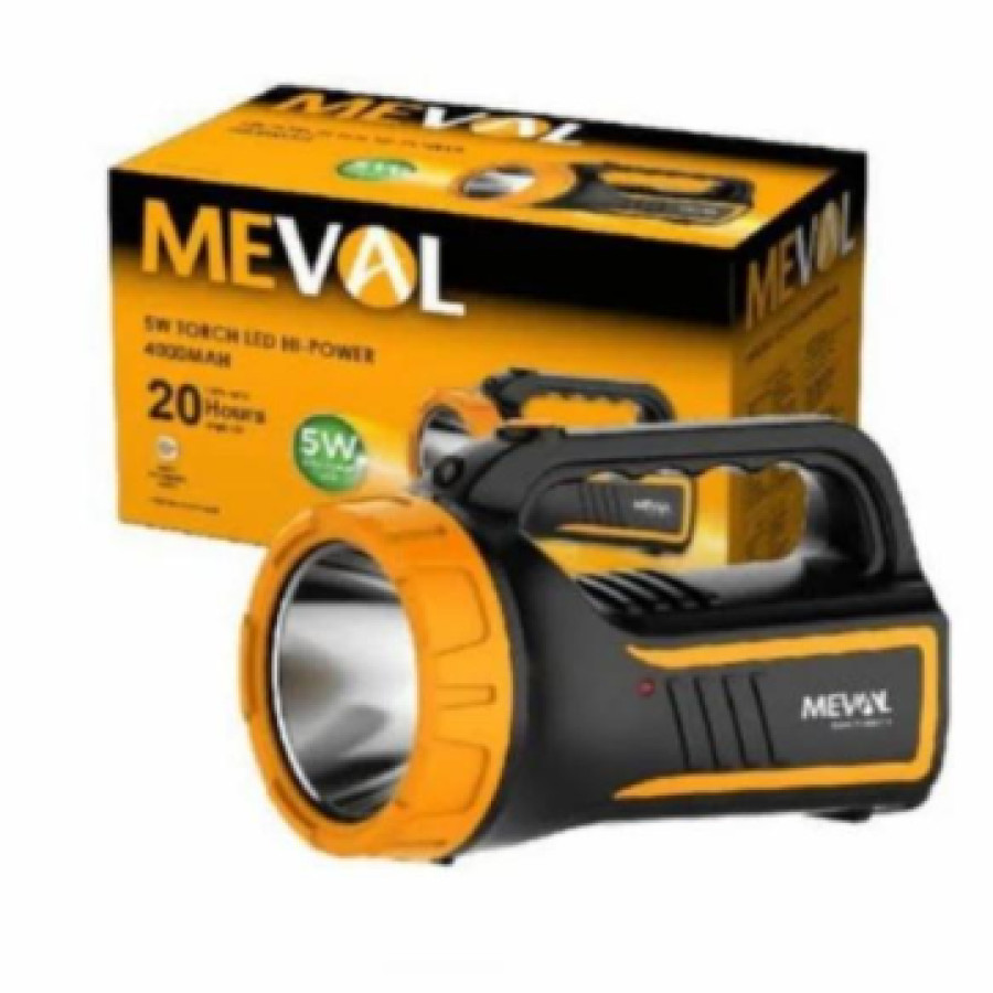 Senter Led Charger 5Watt HI Power 20 Jam Pemakaian MEVAL - utama